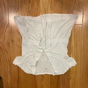 American Eagle white dressy T-shirt with lace